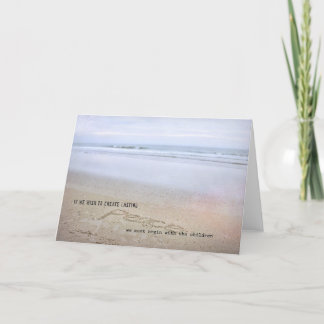 Remerciements LA PAIX DANS LE SURF Carte de voeux