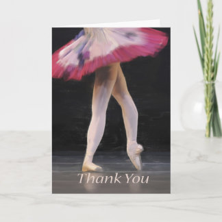 Remerciements Le blanc de danseur classique remercient la carte
