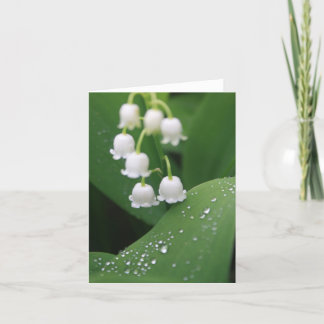 Remerciements Lily de la Vallée après la carte de note de pluie