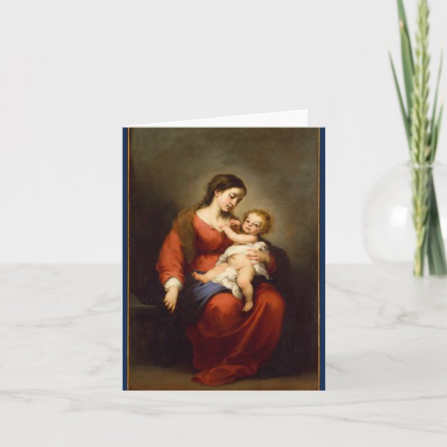 Remerciements Madonna et Enfant ... Carte de Noël (Devant)