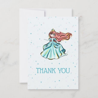 Remerciements Magique Princess Fairytale Party Carte de remercie