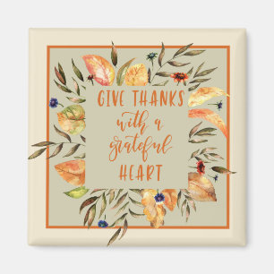 Remerciements - Magnet de Wreath d'automne
