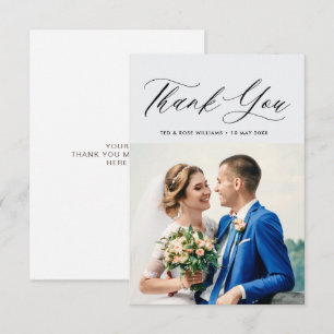 Remerciements mariage de calligraphie simple carte de remercieme