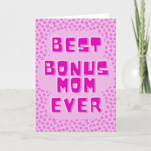 Remerciements Meilleur Bonus Maman Jamais Mère Carte de Fête