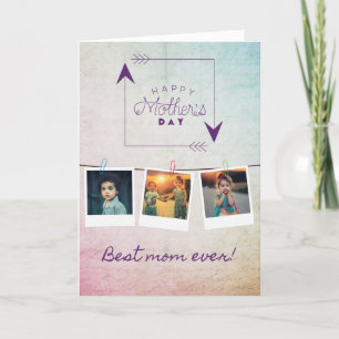 Remerciements Meilleure maman jamais Carte photo de la fête des 
