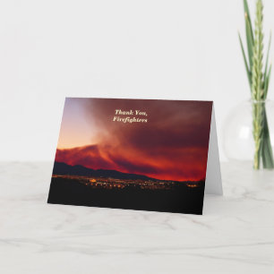 Remerciements Merci, Carte de voeux des pompiers