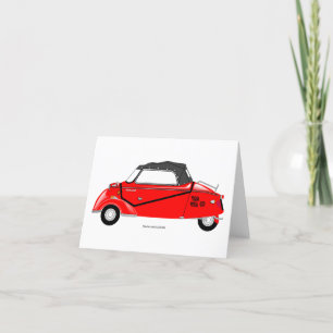 Remerciements Messerschmitt KR200 Bubble voiture carte de voeux.
