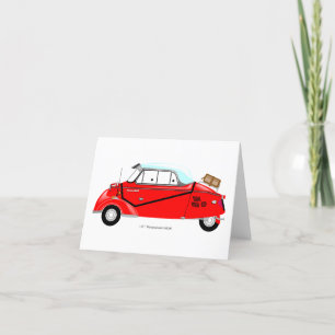 Remerciements Messerschmitt KR200 Bubble voiture carte de voeux.