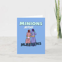 Minions Avant Les Maidens Drôle Carte de remerciem