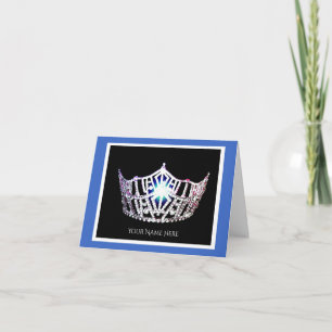 Remerciements Miss America Argent Crown Carte de remerciements-P