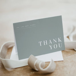 Remerciements NINA | Sage Green Bohemian Minimal Carte de remerc