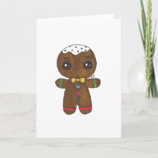 Remerciements Noël 2 pain d'épices Carte de Noël