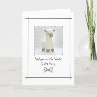 Remerciements Nouvelle Carte de voeux Baby Crochet Llama personn