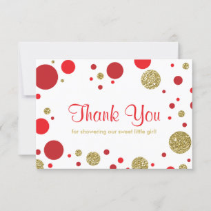 Remerciements Oh Baby Girl, Carte de remerciements, Parties scin