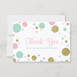Remerciements Oh Baby Girl, Carte de remerciements, Parties scin