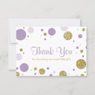 Remerciements Oh Baby Girl, Carte de remerciements, Parties scin