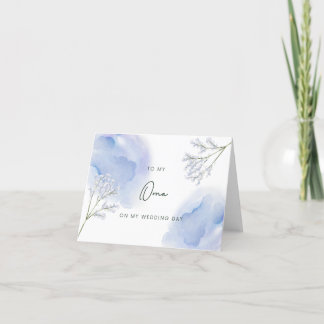 Remerciements Oma sur la carte de Mariage du jour