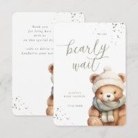 On peut attendre plus longtemps et Carte de remerc