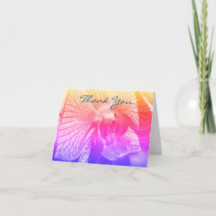 Remerciements Orchid Up Close Rainbow Flower Carte de remercieme