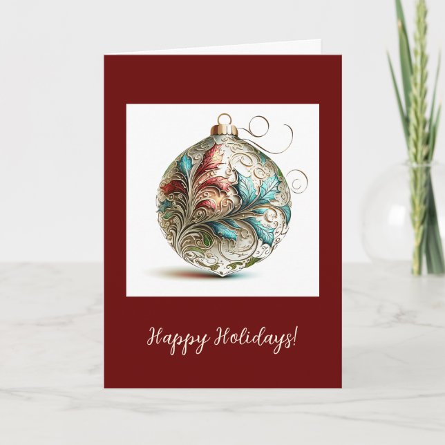 Remerciements Ornement festif Plié Fête / Carte de Noël (Devant)