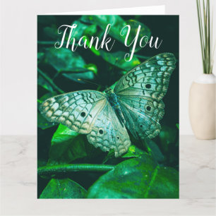 Remerciements Papillon vert d'émeraude - Grand Carte de remercie