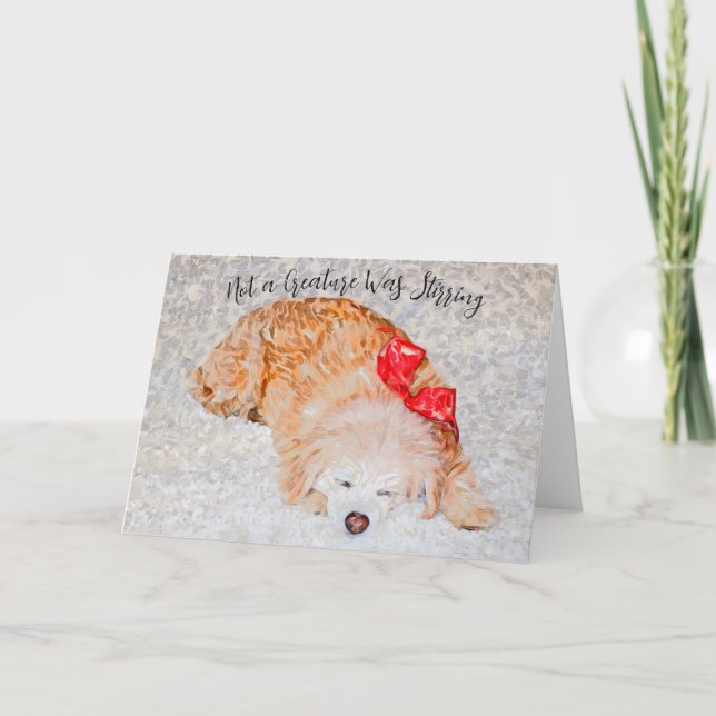 Remerciements Pas une créature Était Stirring Carte de vacances (Devant)