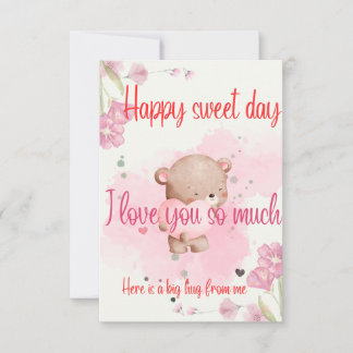 Remerciements Passez une douce journée mon amour – Carte de vœux