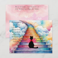 Perte d'une carte de voeux de sympathie pour chat 