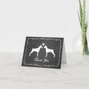 Remerciements Pinschers de dobermann épousant le carte de