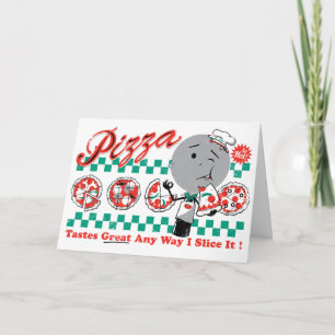 Remerciements Pizza toute tranche de la manière I il rétro carte