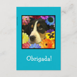 Remerciements Portugais : Carte de remerciements/Obrigada !