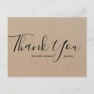 Remerciements pour mariage   Carte postale de scri