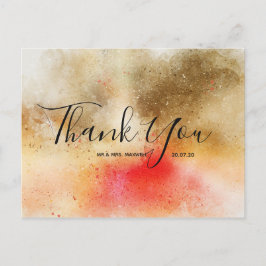 Remerciements pour mariage | Carte postale de scri