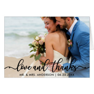 Remerciements pour mariage   Photo Love and Thanks