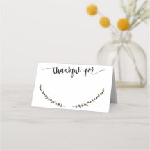 Remerciements Pour Nom Cartes De Place