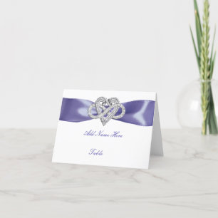 Remerciements Purple Blue Infinity Table de Coeur Carte Place