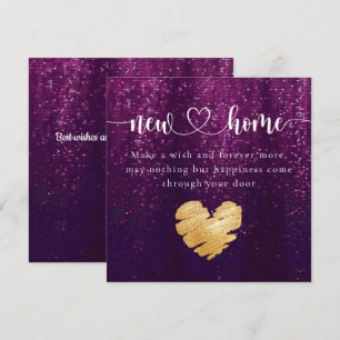 Remerciements Purple Elegant New Home Carte de chauffage domesti