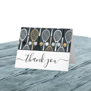 Remerciements Raquettes de tennis Joueur entraîneur Carte de rem
