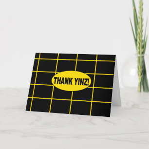 Remerciements Remerciez la carte de voeux centrée par or de Yinz
