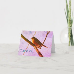 Remerciements Robin In Snow Wildlife Nature Art Carte de remerci