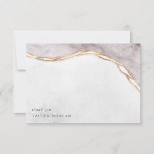 Remerciements Rose Gold Art Déco Carte de visite moderne