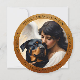 Remerciements Rottweiler Love Jamais Meure Carte de Sympathie Ro