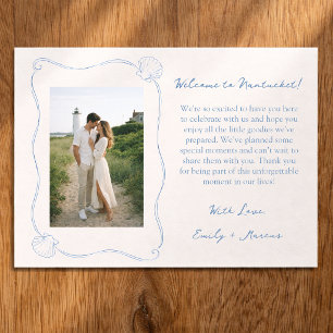 Remerciements Sac de bienvenue avec carte de mariage à motif de