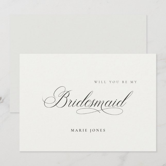 Remerciements Script simple Seras-tu ma carte de demoiselle d'ho (Devant / Derrière)