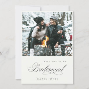 Remerciements Simple script photo Seras-tu ma carte de demoisell