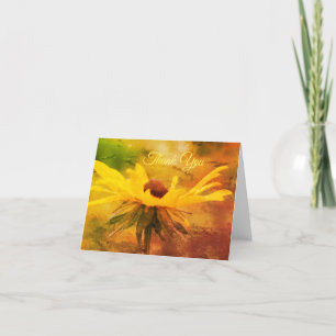 Remerciements Soft Black Eyed Susan Flower Art Carte de remercie