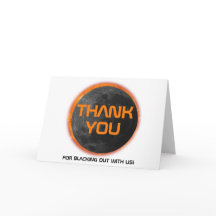 Solar Eclipse 2024 Black out Folded Carte de remer