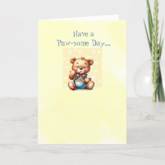 Remerciements Teddy Bear Bonne Carte de voeux d'anniversaire