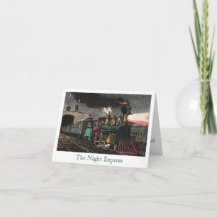 Remerciements Train Vintage La carte de remerciement The Night