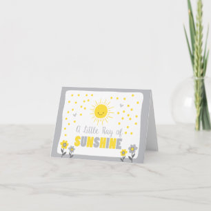 Remerciements Un rayon de soleil Baby shower Carte de remercieme
